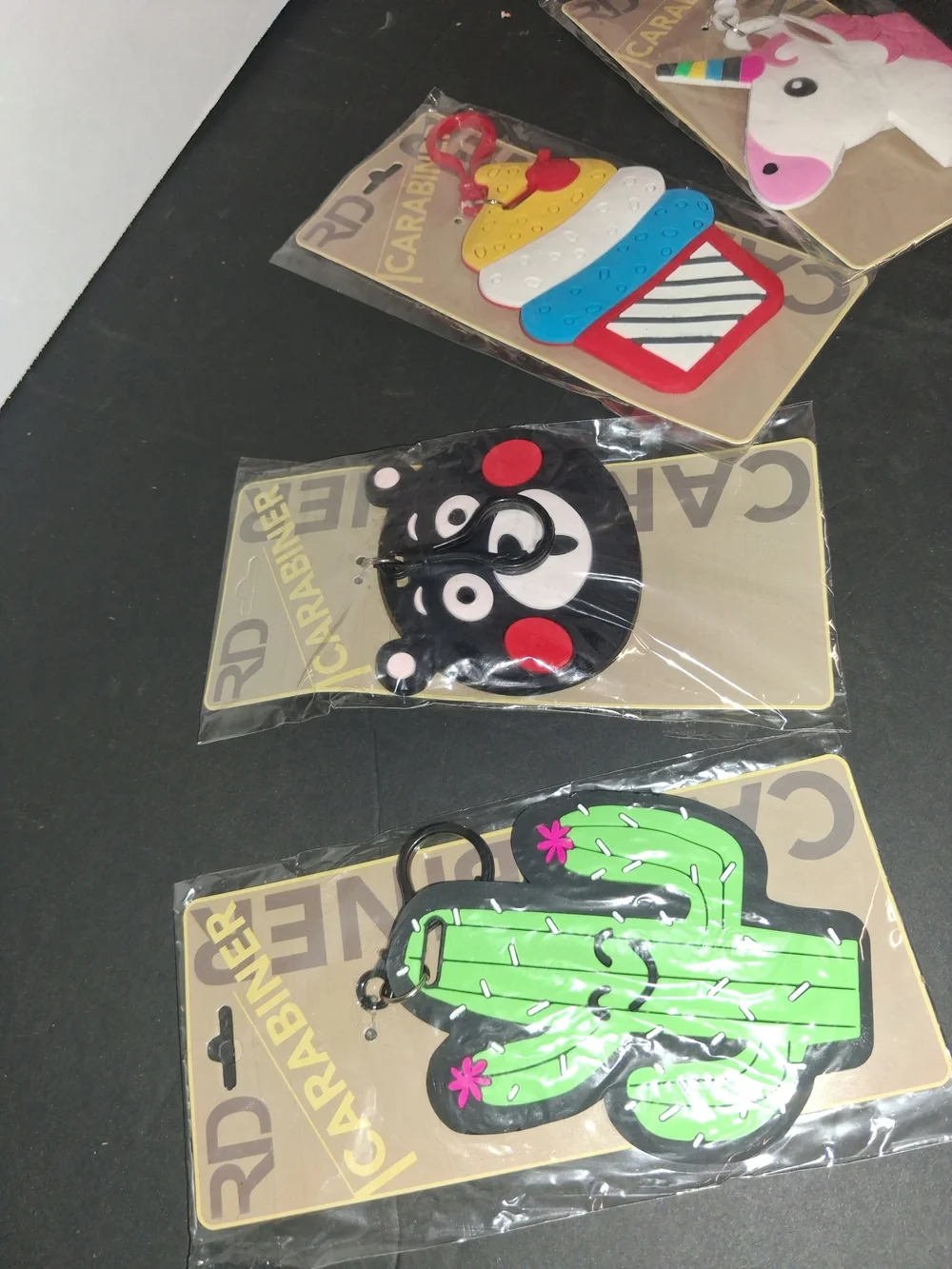 4 CUTE BACKPACK / LUGGAGE NAME TAG: UNICORN,CUPCAKE,CACTUS.